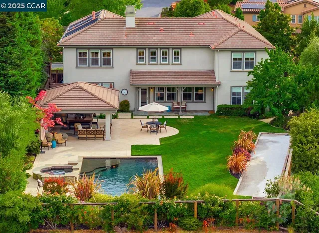 a view of outdoor space yard deck patio and swimming pool