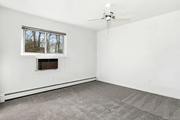 an empty room with a window