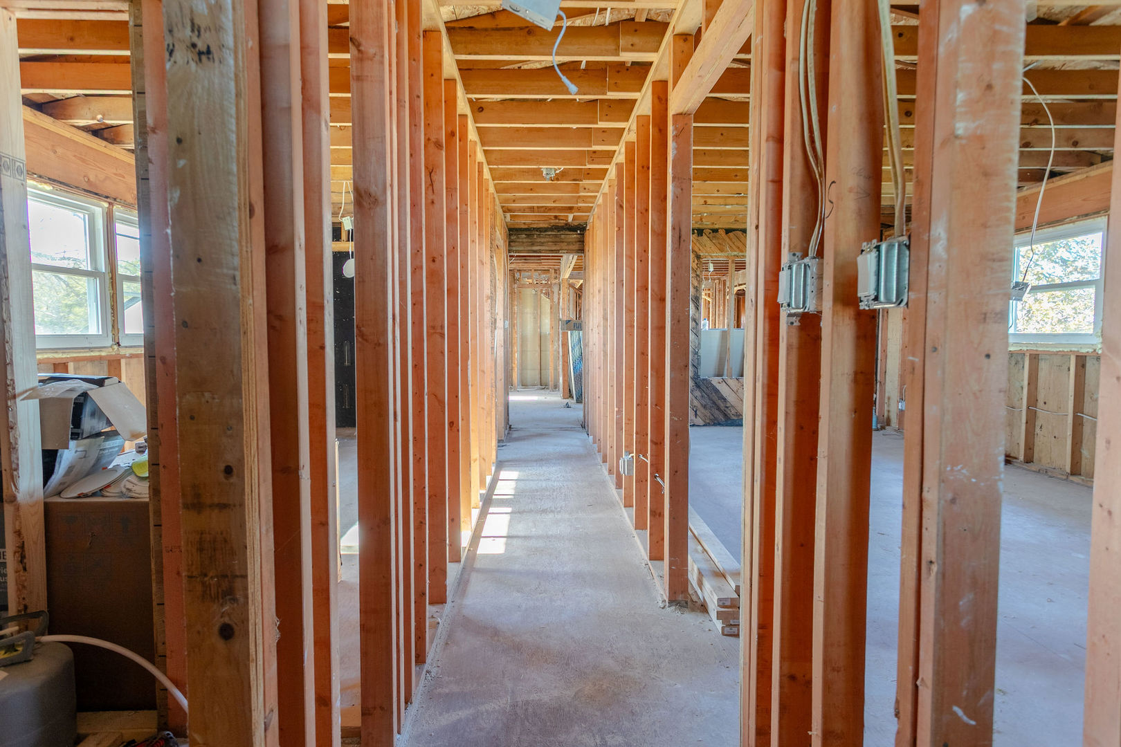 7035 East Scully Road Gardner, IL 60424 - Photo 14 of 25 a view of a hallway with wooden floor and staircase