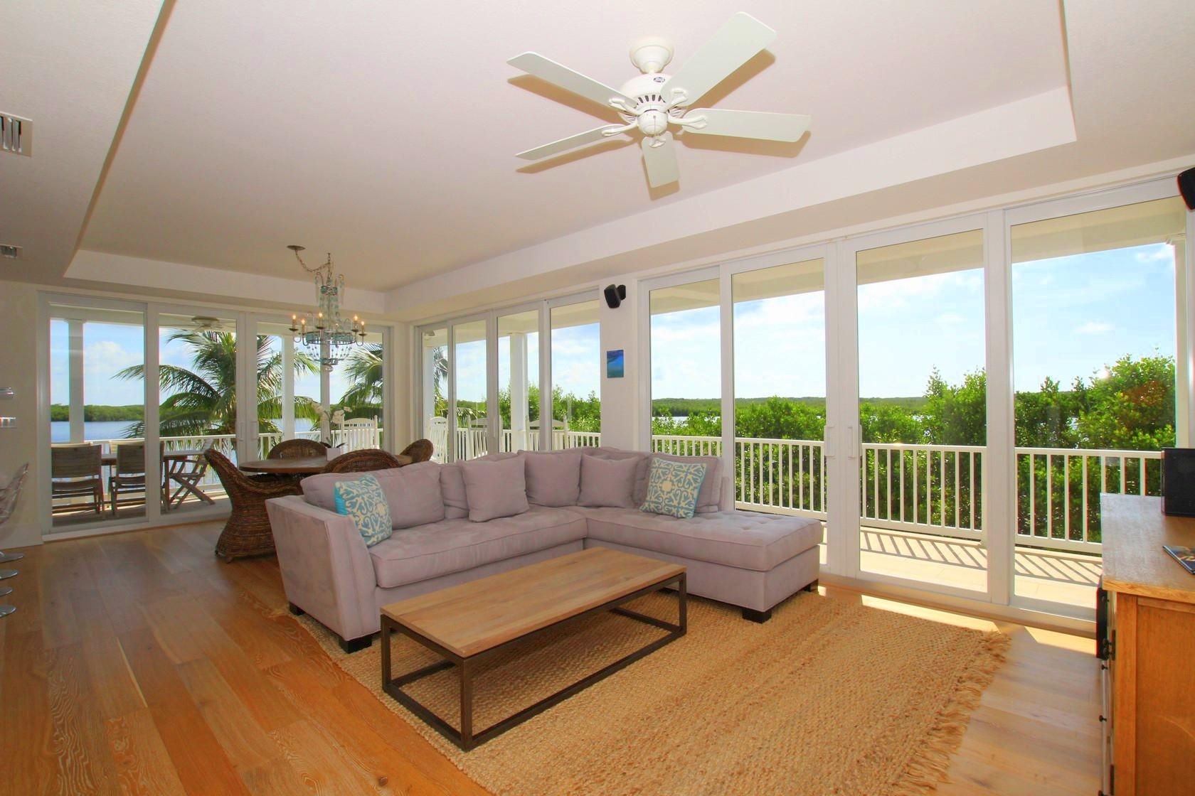 100 La Paloma Road Key Largo, FL 33037 - Photo 5 of 66 Living Room with Panoramic Water Views
