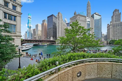 a view of a city with tall buildings