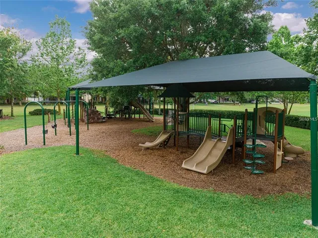 a view of outdoor space with seating