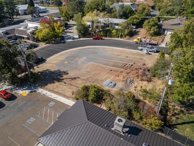an aerial view of a city
