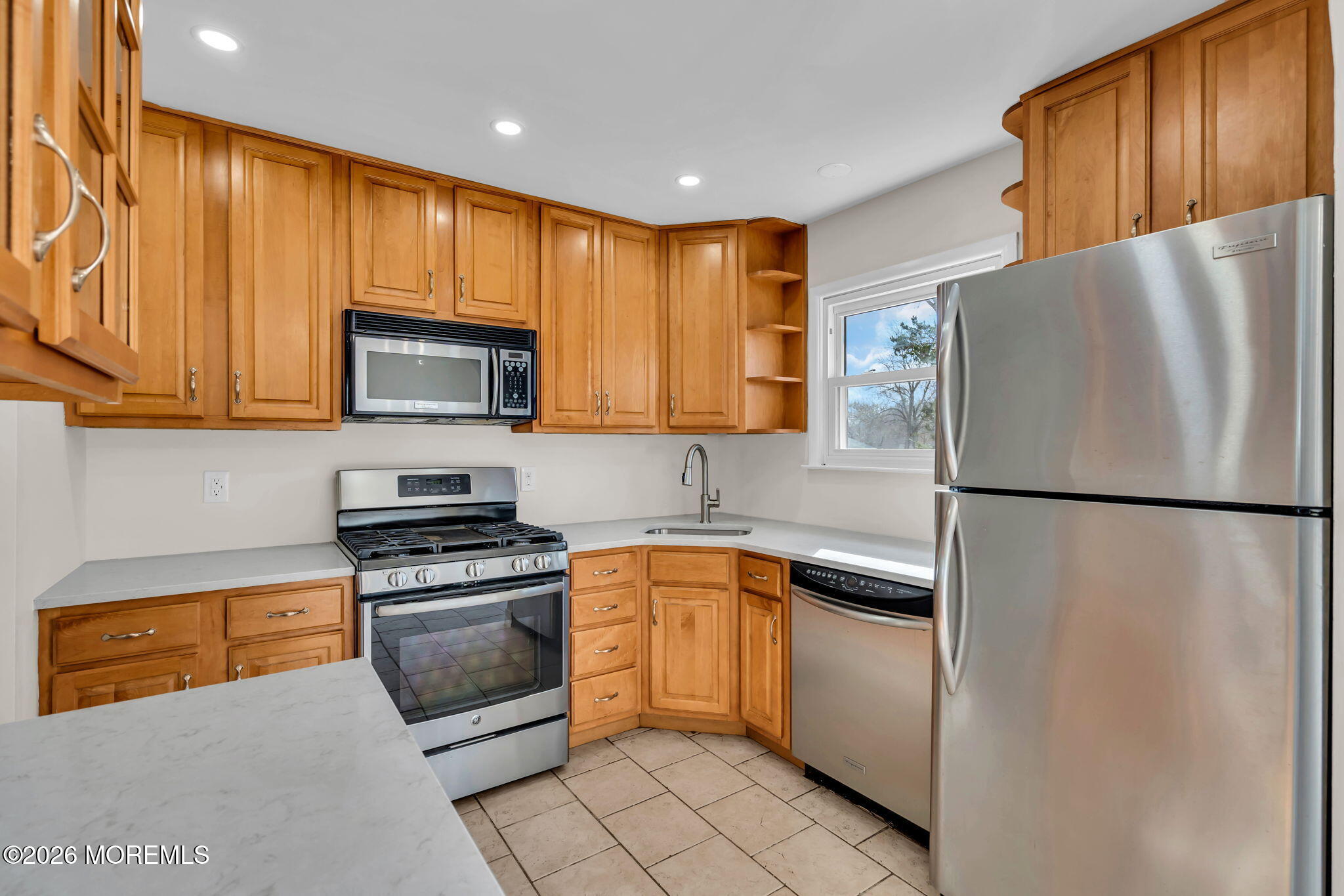 7 Spruce Terrace Jackson, NJ 08527 - Photo 14 of 49 a kitchen with a refrigerator sink and microwave