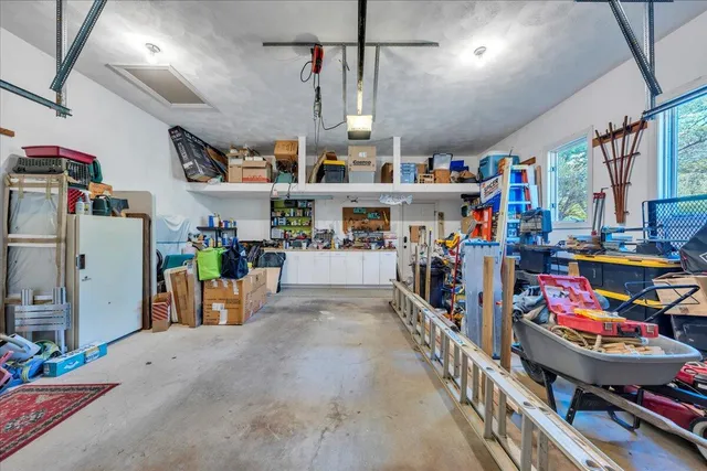 a storage room with washer and dryer