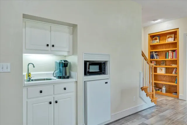 a view of a patio on the roof deck