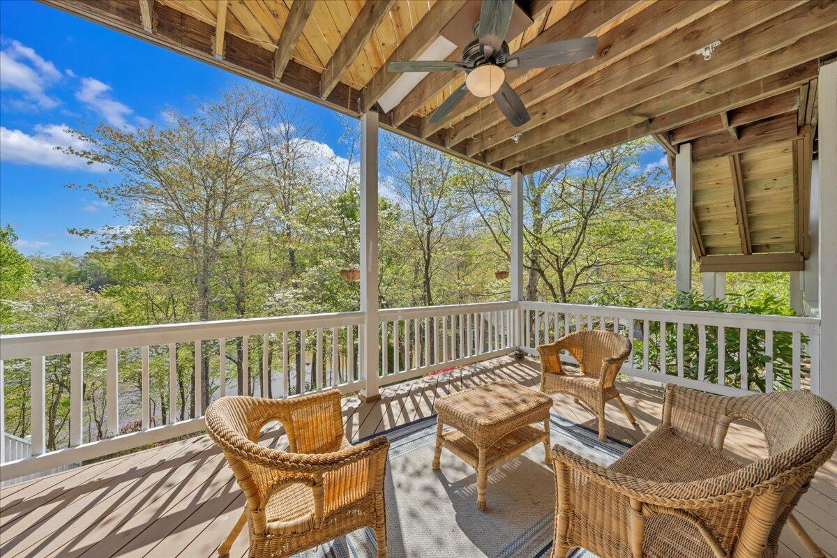 270 Forest Edge Road Wirtz, VA 24184 - Photo 48 of 79 a view of a chair and table in the balcony