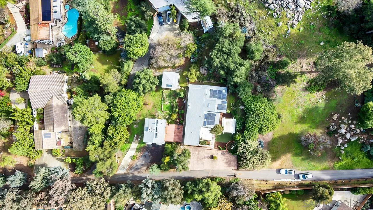 12731 Stone Canyon Road Poway, CA 92064 - Photo 43 of 44 an aerial view of a house with a yard and lake view