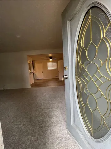 a view of a door of a house