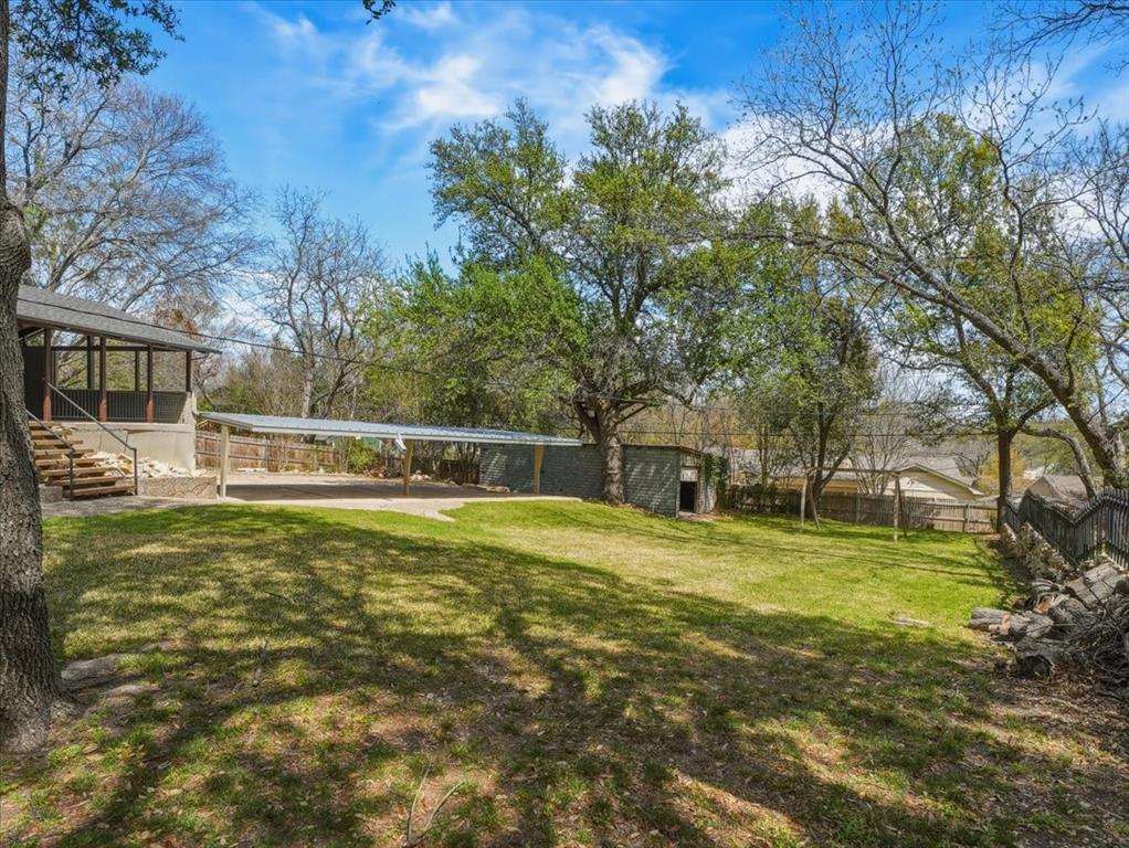 3863 Clayton Road East Fort Worth, TX 76116 - Photo 37 of 39 a swimming pool with outdoor seating and yard