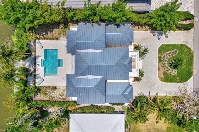 an aerial view of multiple house