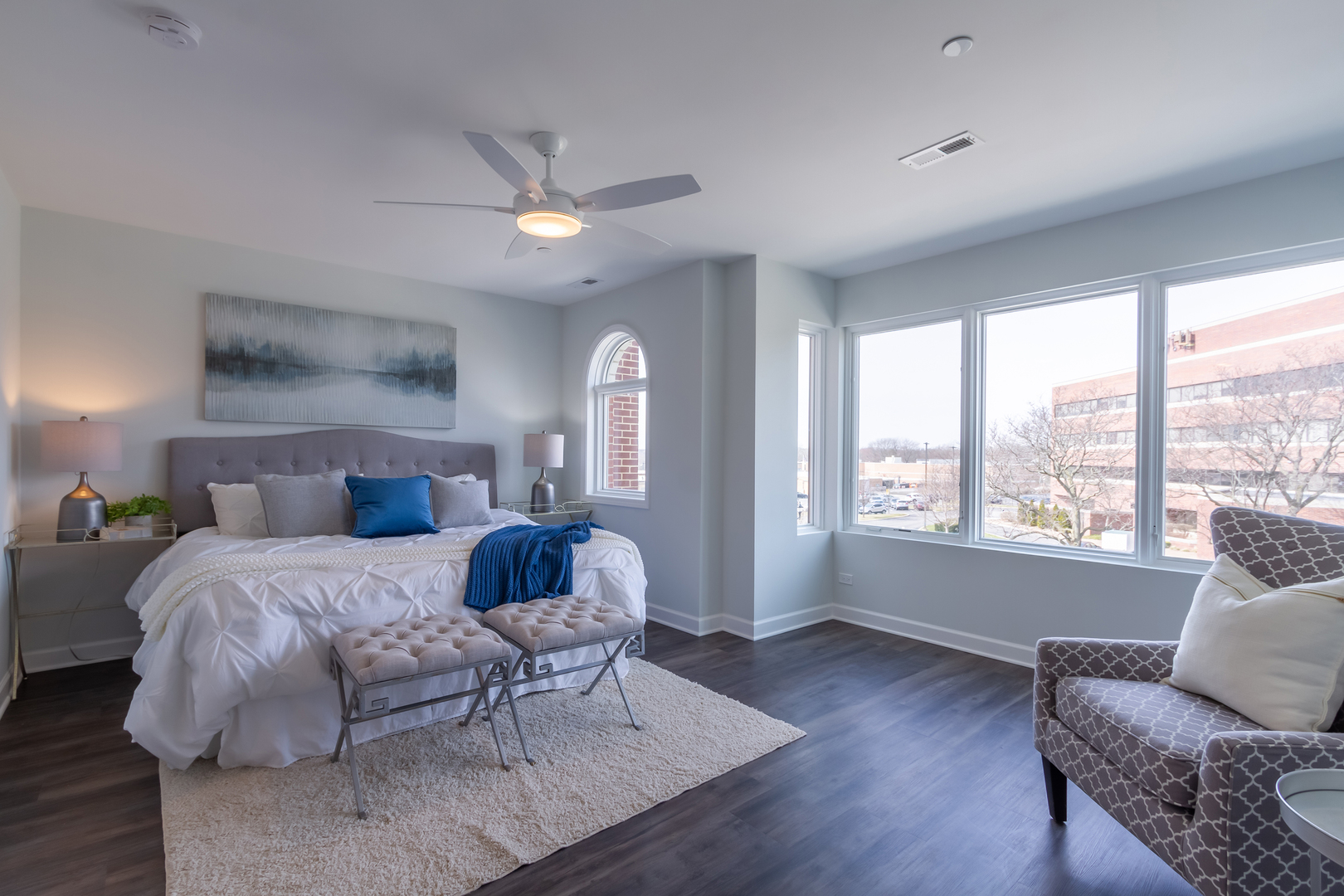 1209 Shermer Road Northbrook, IL 60062 - Photo 11 of 23 a bedroom with furniture and a large window