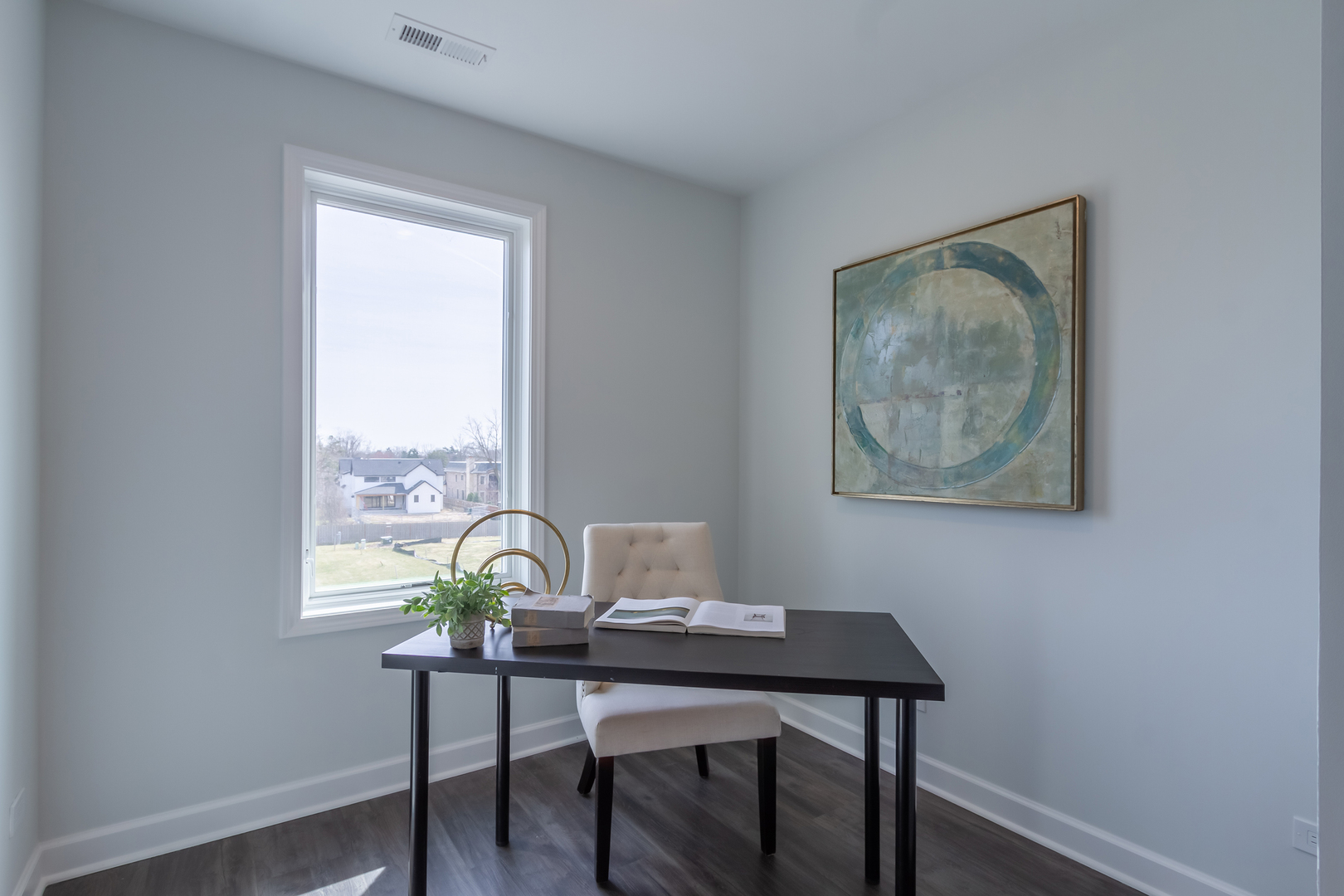 1209 Shermer Road Northbrook, IL 60062 - Photo 14 of 23 a view of a workspace with furniture and a window