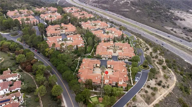 an aerial view of a houses