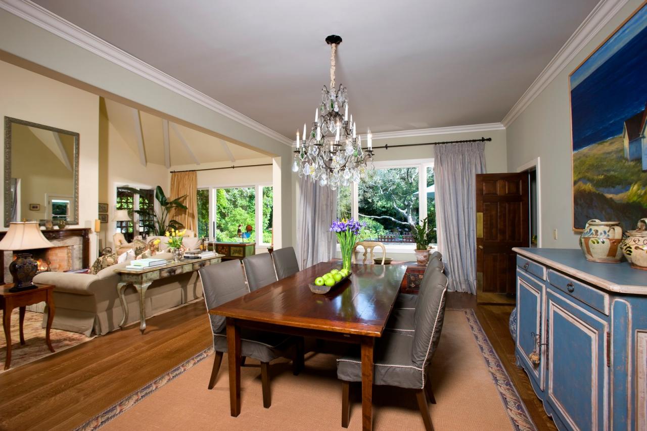 610 San Ysidro Road Montecito, CA 93108 - Photo 4 of 8 a view of a dining room with furniture window and outside view