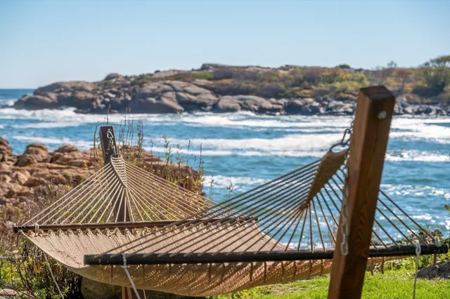 a view of a balcony with lake view