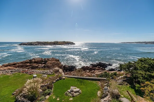 a view of an ocean and beach