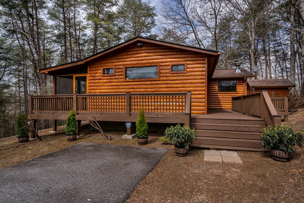 233 River Hills Road Mineral Bluff, GA 30559 - Photo 49 of 64 Decking surrounds the house