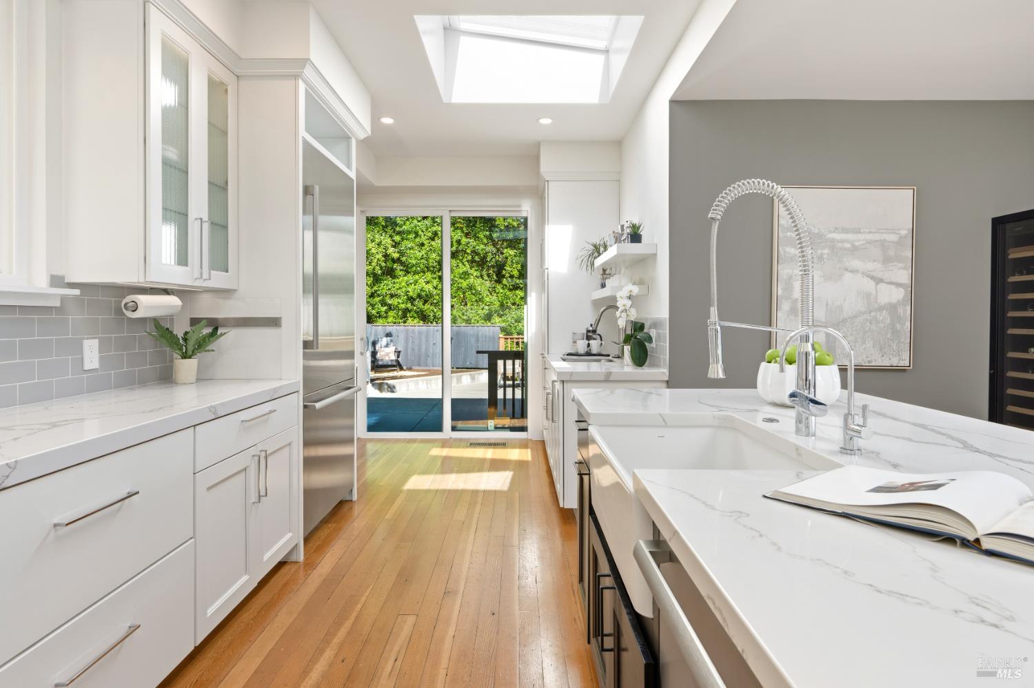 183 Reservoir Road San Rafael, CA 94901 - Photo 23 of 63 Just beyond the island is a hidden alcove with an area perfect as a coffee bar or cocktail/wet bar --- the second sink will be a lifesaver too!