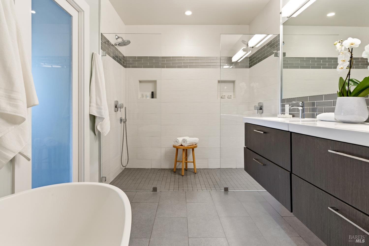 183 Reservoir Road San Rafael, CA 94901 - Photo 34 of 62 a bathroom with a sink a toilet and shower