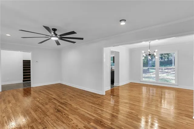 wooden floor in an empty room