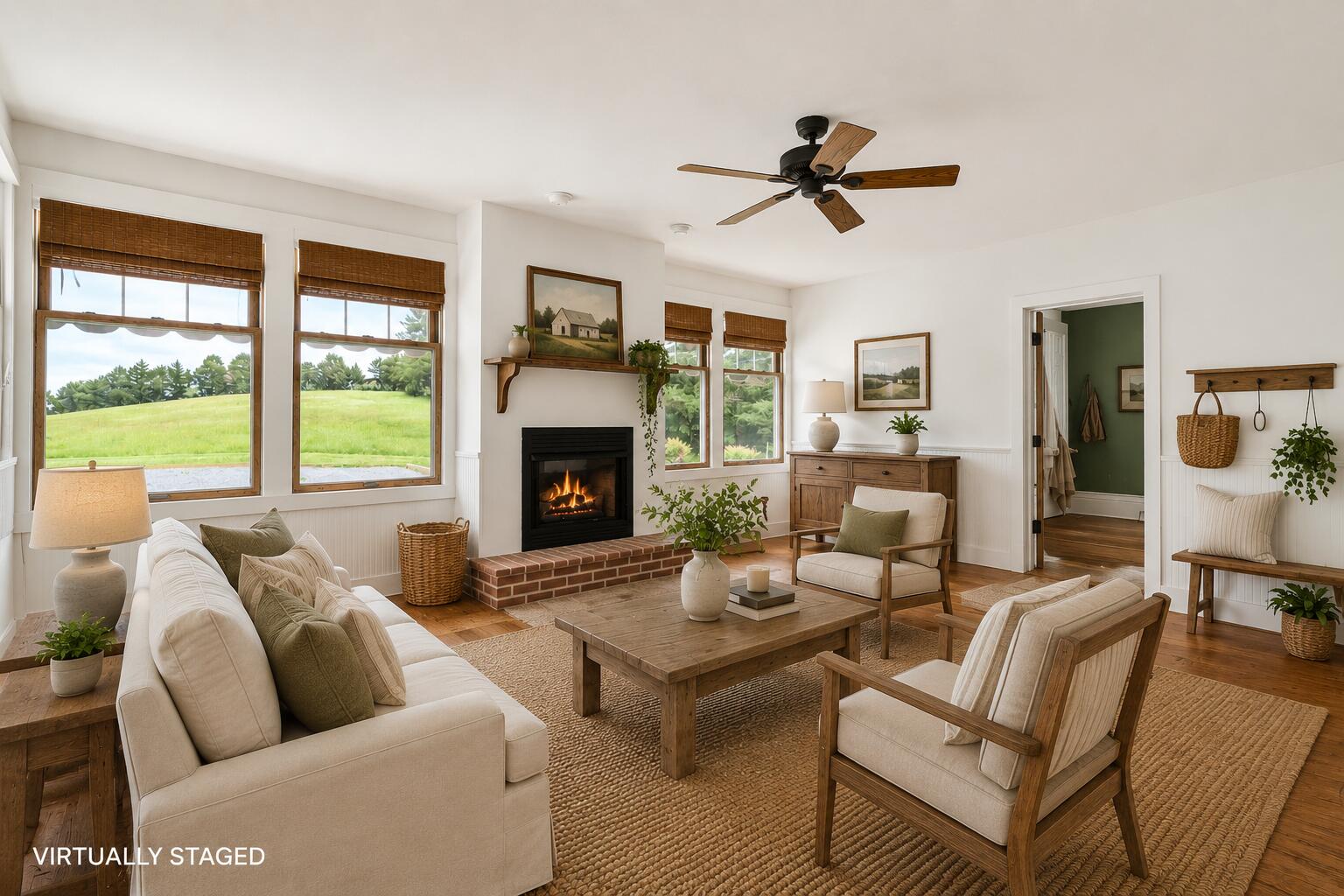 341 Springwood Road Fincastle, VA 24090 - Photo 25 of 55 a living room with furniture fireplace and a large window