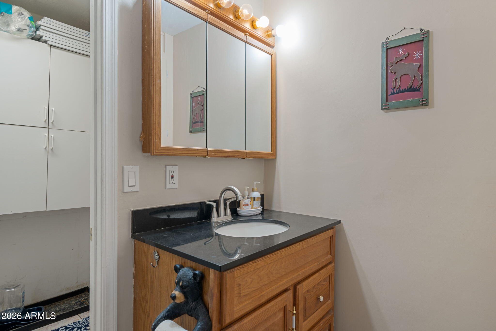 2095 Ranger Road Overgaard, AZ 85933 - Photo 17 of 25 a bathroom with a sink and a mirror