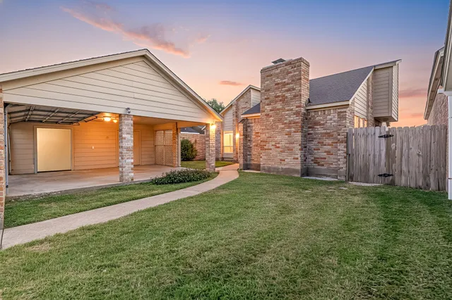 a backyard of a house