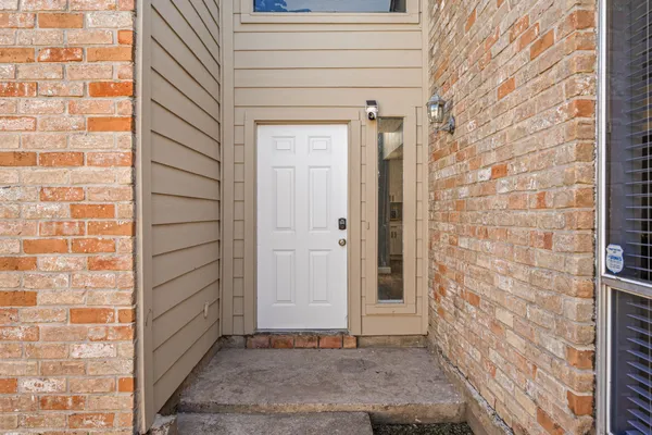a view of front door of house
