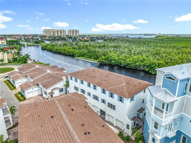 a view of a lake with a mountain in the background