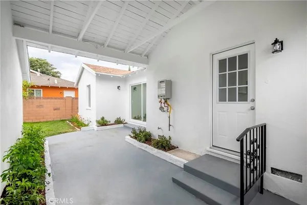 a view of a porch