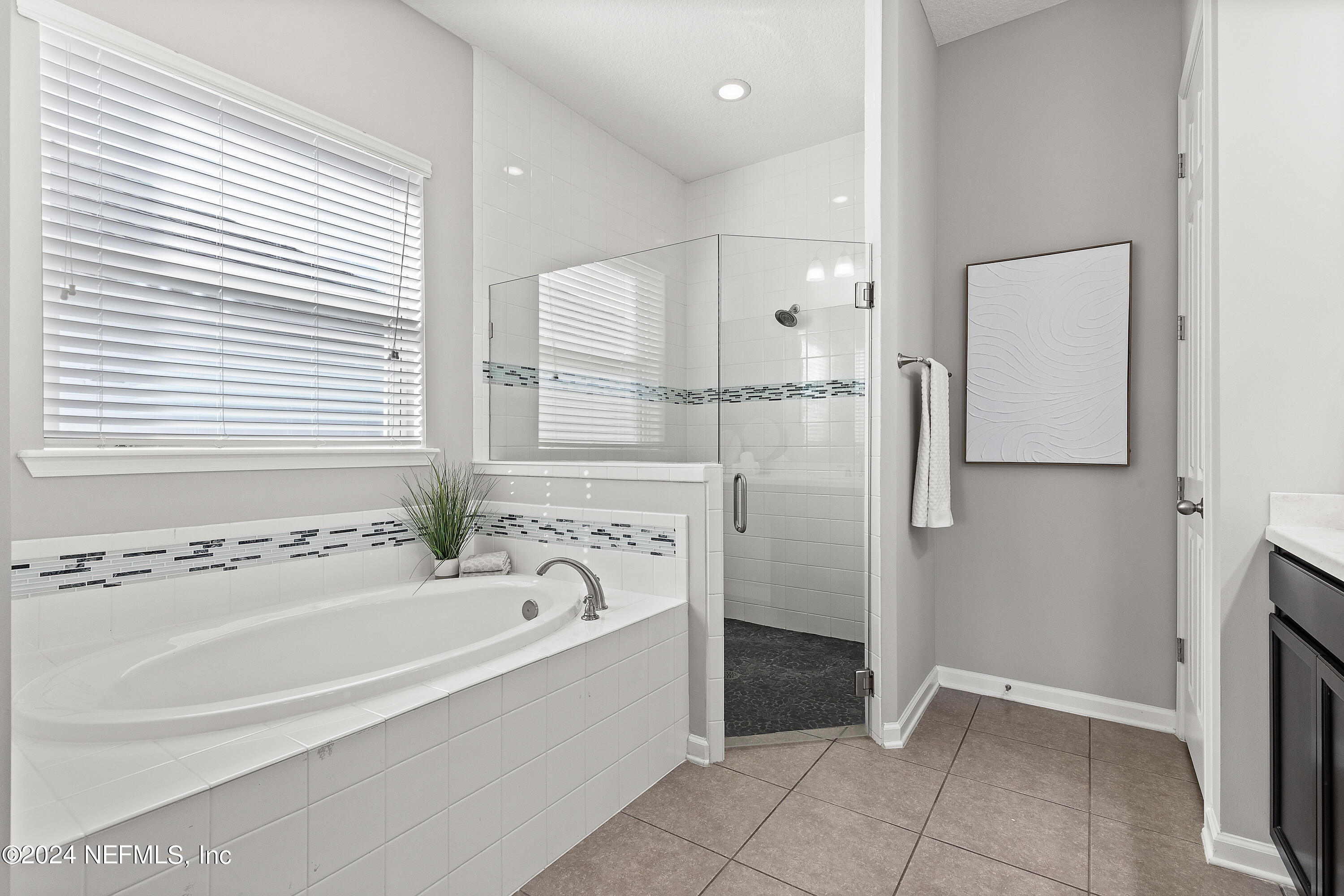 143 Willow Lake Drive St. Augustine, FL 32092 - Photo 16 of 45 a spacious bathroom with a bathtub and a shower