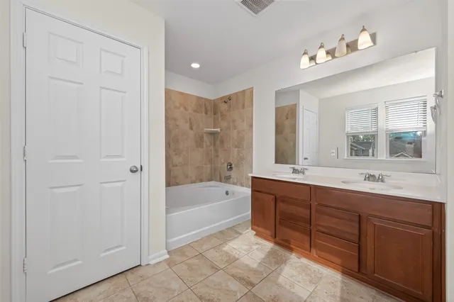 a house view with a garden space