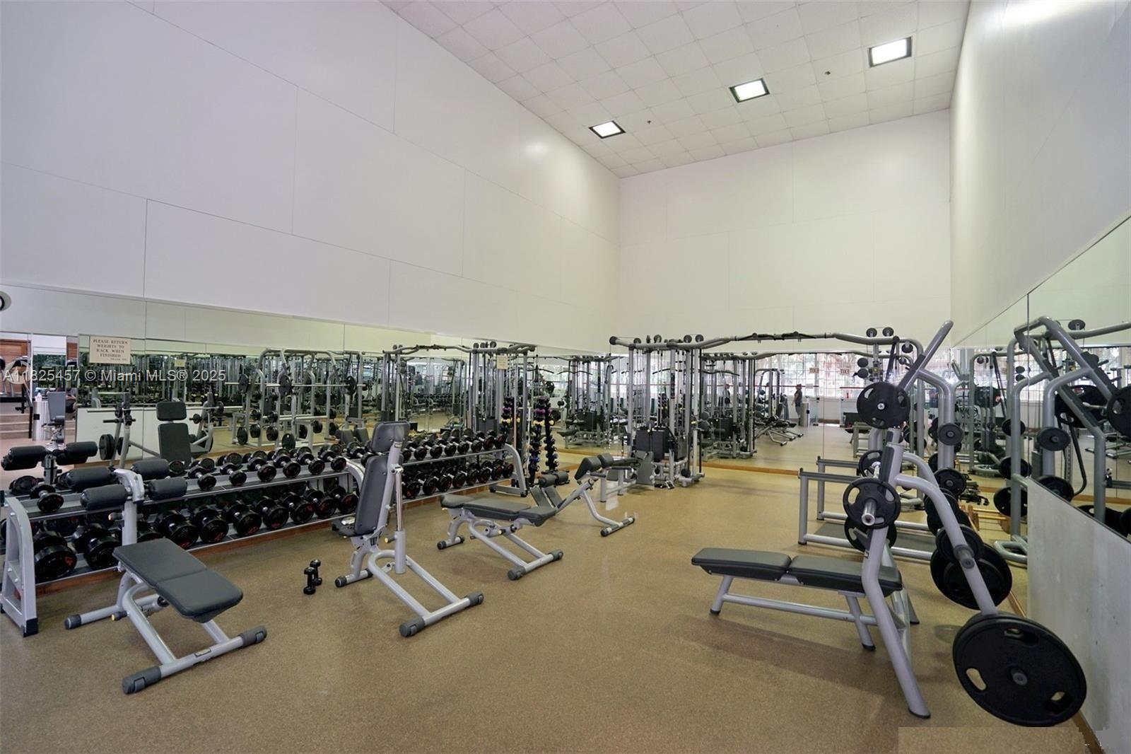1000 Quayside Terrace, Unit 1009 Miami, FL 33138 - Photo 36 of 50 a view of a room with gym equipment