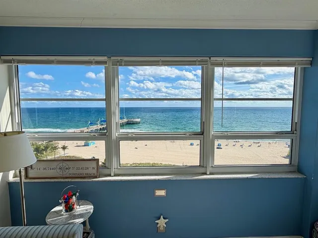 a view of a window with an outdoor space