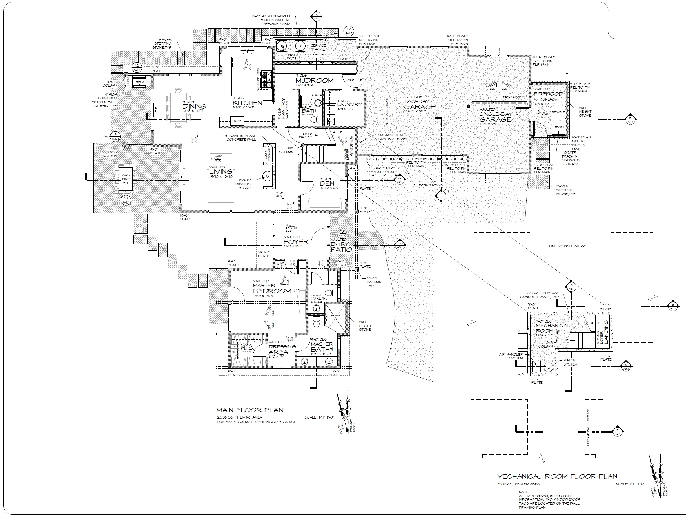 56670 Sunstone Loop, Unit LOT 141 Bend, OR 97707 - Photo 61 of 62 Main Level Floor Plan - 2,096 sq ft of living area 1,019 sq ft of garage and firewood storage area.