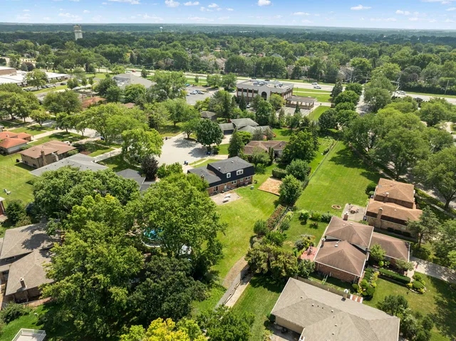 an aerial view of multiple house