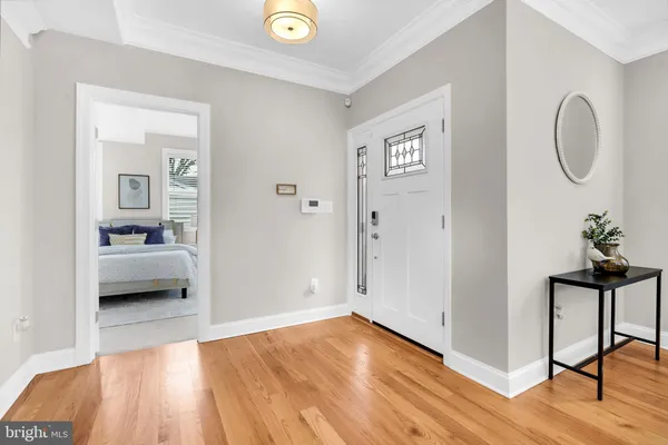 a view of a bedroom from a hallway
