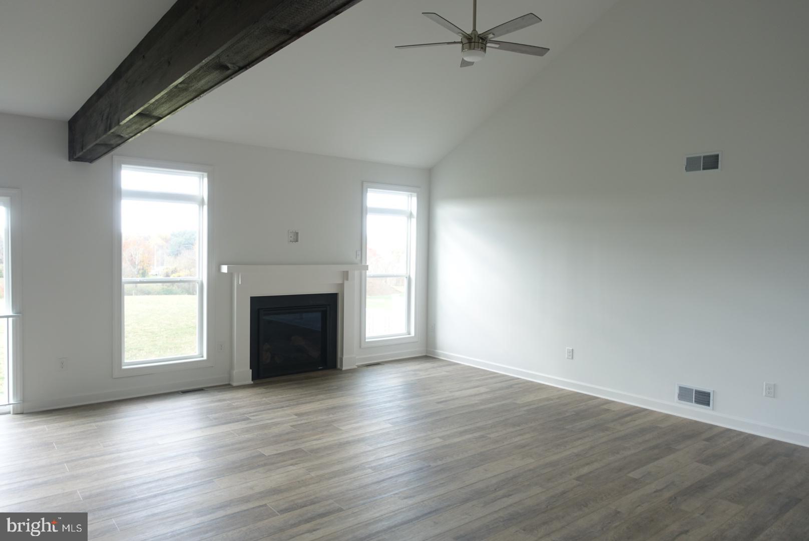 347 Steeple View Drive, Unit 11 Hanover, PA 17331 - Photo 11 of 47 an empty room with wooden floor a fireplace and windows