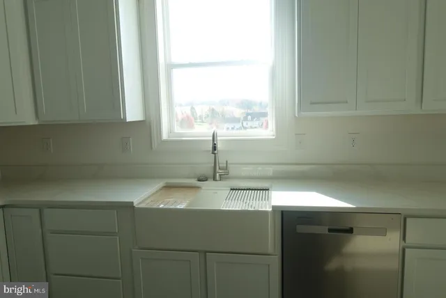 a sink with a window