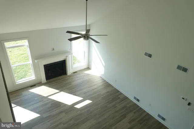 an empty room with a window