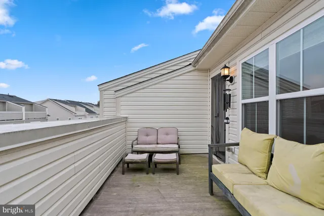 a building outdoor space with patio furniture