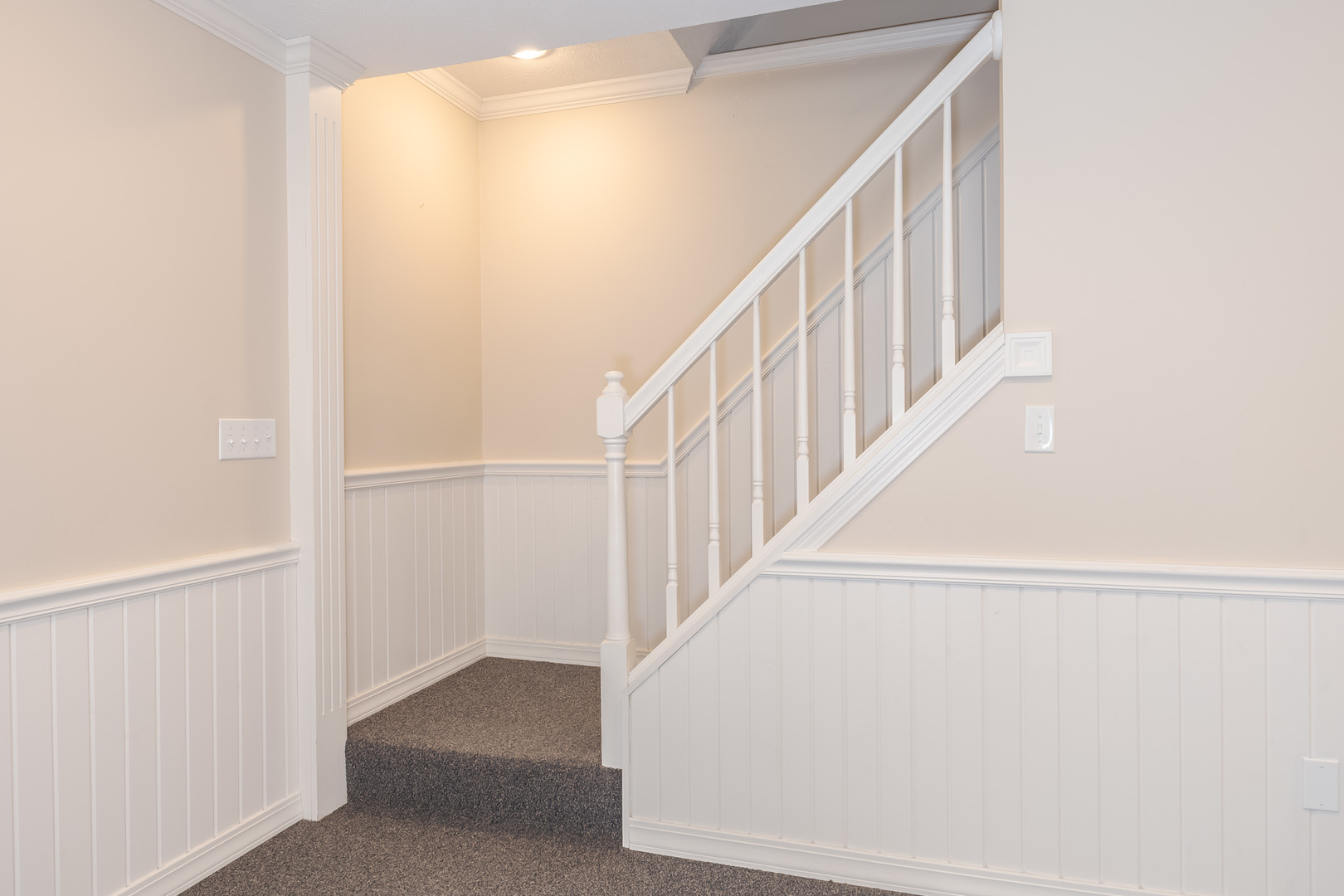 3308 Cumbria Drive Bloomington, IL 61704 - Photo 42 of 48 a view of staircase with wooden floor and white walls