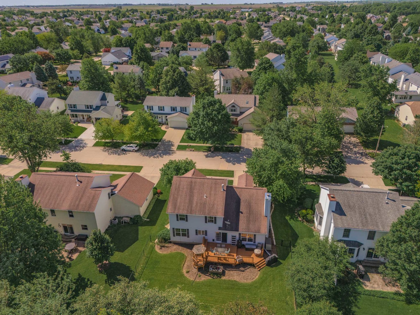 3308 Cumbria Drive Bloomington, IL 61704 - Photo 47 of 48 an aerial view of house with yard swimming pool and outdoor seating