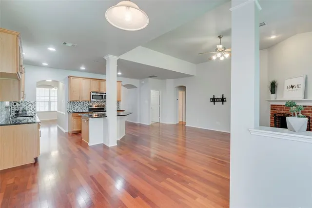 a house view with a garden space