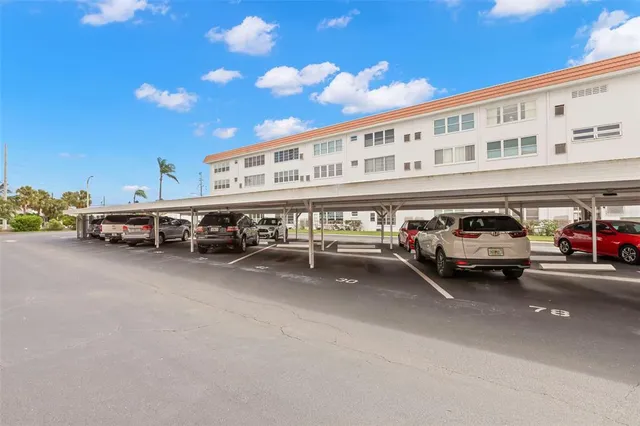 a car parked in front of a building