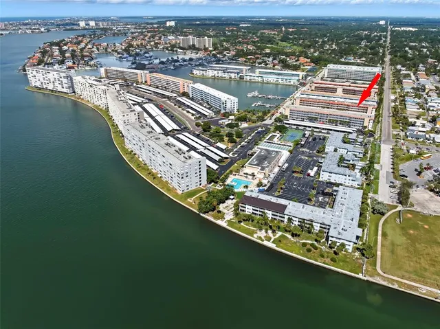 an aerial view of a city