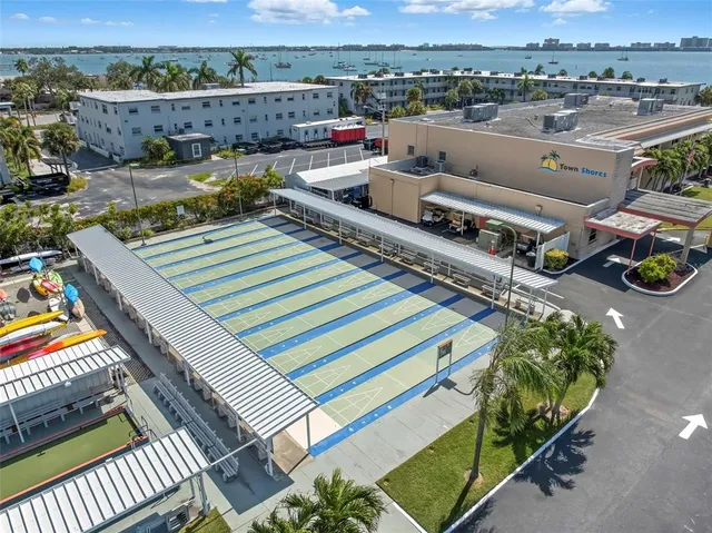 a view of a lake with boats