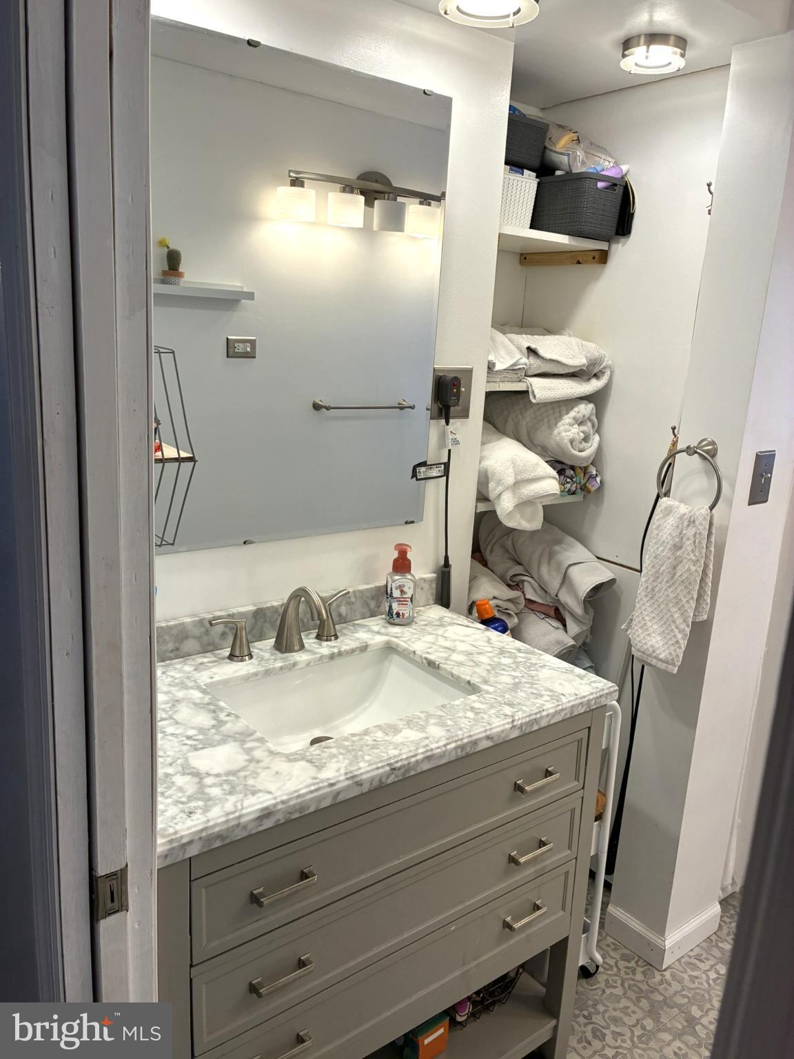 421 James Street Lock Haven, PA 17745 - Photo 26 of 34 Chic bathroom with modern marble vanity.