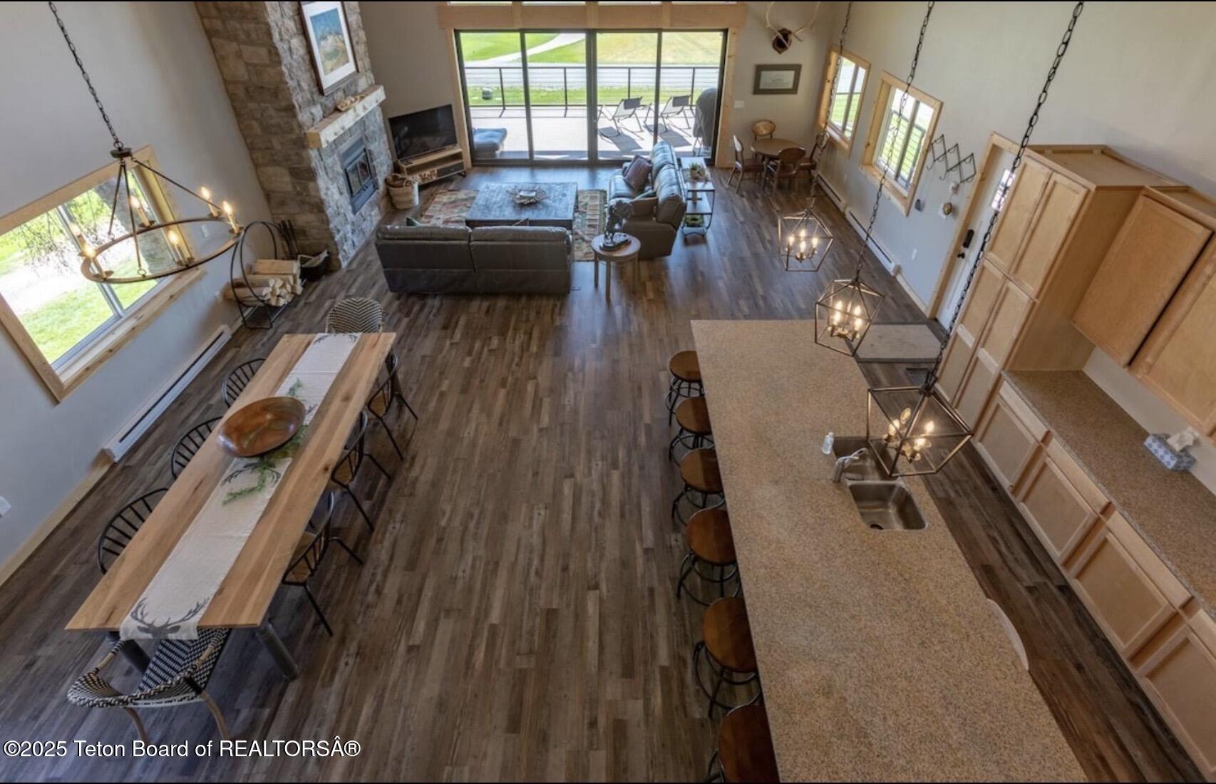 121 Canyon Pines Way Star Valley Ranch, WY 83127 - Photo 21 of 36 From upstairs looking down